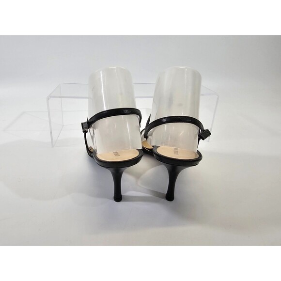 Giorgio Armani Black Leather Strappy High Heels Sandals Pumps Women's 38.5 EUC - Picture 5 of 9